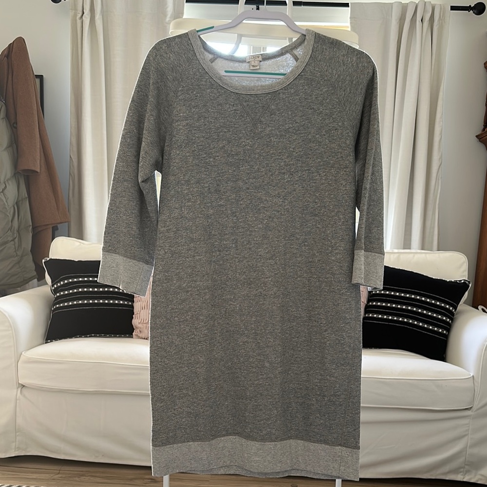 J. Crew Heather Gray Knit Dress